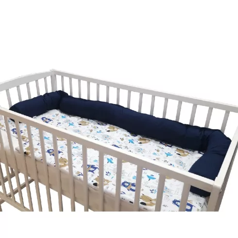 Wikids Ágyrácsvédő hengerpárna 200cm - Sötétkék