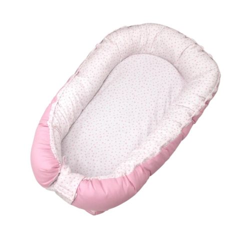 Wikids babafészek kókuszbetéttel - Rózsaszín / Apró csillagos