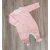Wikids Hosszú ujjú cipzáros pamut rugi 62-es - Rózsaszín Maci fejes