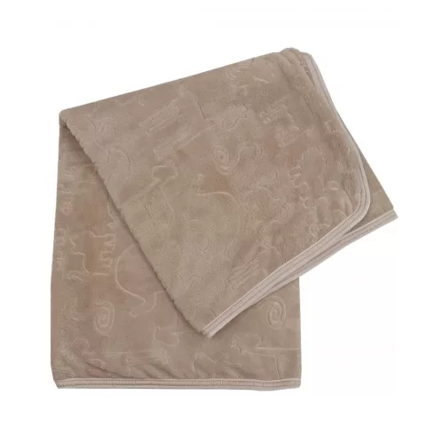 Wikids Bélelt wellsoft takaró 70x90 - anyagában állatmintás mogyoró 