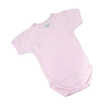   Wikids Réklis Áttört Rövid Ujjú Pamut Body - Rózsaszín 50/56