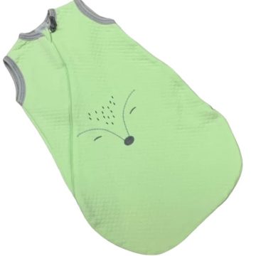   Wikids Steppelt Pamut Hálózsák - Szürke/Zöld Rókás 68/74