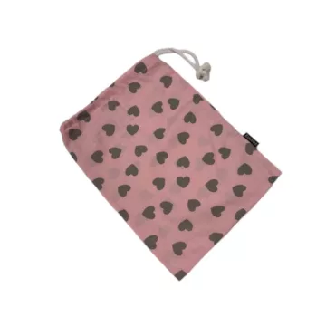   Rikidor Tisztasági Csomag Tárolózsák 28x20 cm -Rózsaszín/Szürke Szíves