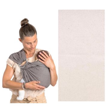 NANDU Karikás hordozókendő - Nyersfehér