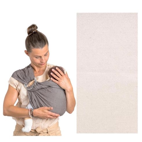 NANDU Karikás hordozókendő - Nyersfehér