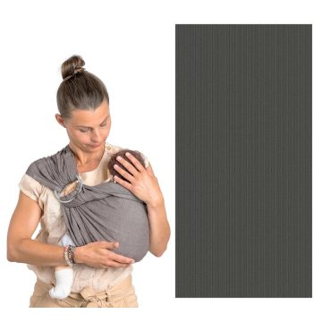 NANDU Karikás hordozókendő - Sötétszürke