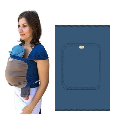 NANDU Rugalmas zsebes hordozókendő - Kék/Kék