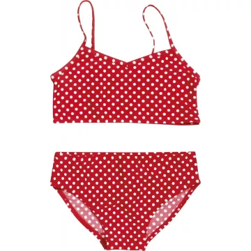   Playshoes 2 részes Fürdőruha - Piros/Fehér Pöttyös 122-128 (KIÁRUSÍTÁS)