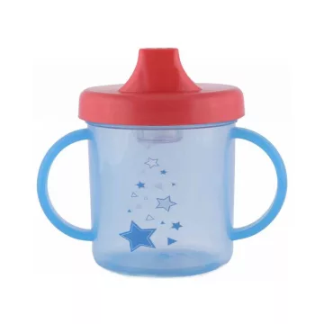 Baby Care itatópohár fogantyúval 210ml alacsony - blue
