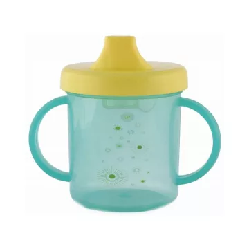 Baby Care itatópohár fogantyúval 210ml alacsony - green