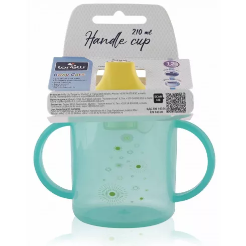 Baby Care itatópohár fogantyúval 210ml alacsony - green