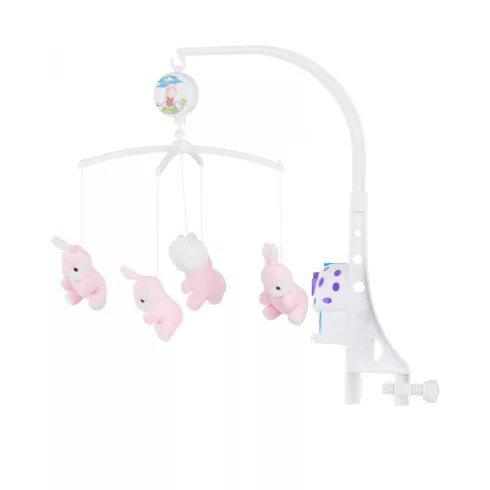 Chipolino Zenélő forgó - Pink rabbits