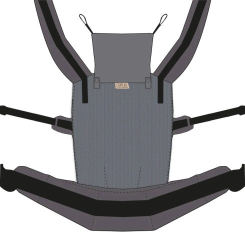 NANDU Bébi Csatos hordozó - Farmerkék/Szürke