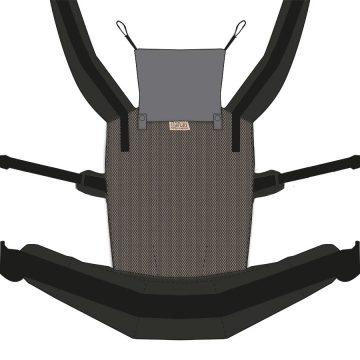 NANDU Bébi Csatos hordozó - Grizzlibarna/Fekete