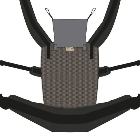 NANDU Bébi Csatos hordozó - Grizzlibarna/Fekete