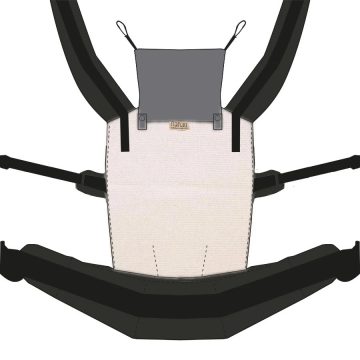 NANDU Bébi Csatos hordozó - Nyers/Fekete