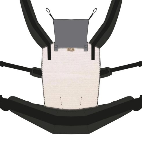 NANDU Bébi Csatos hordozó - Nyers/Fekete