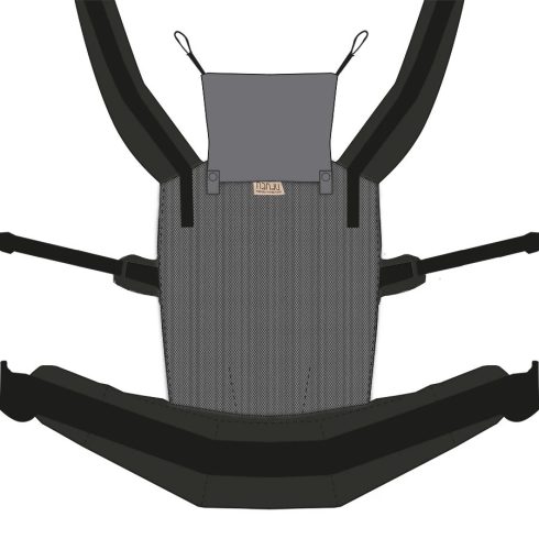 NANDU Bébi Csatos hordozó - Sötétszürke/Fekete