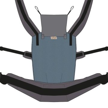 NANDU Totyogó Csatos hordozó - Azúrkék/Szürke