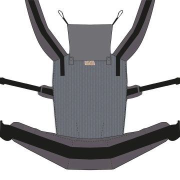 NANDU Totyogó Csatos hordozó - Farmerkék/Szürke