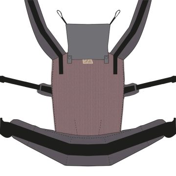 NANDU Totyogó Csatos hordozó - Padlizsán/Szürke