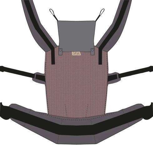 NANDU Totyogó Csatos hordozó - Padlizsán/Szürke