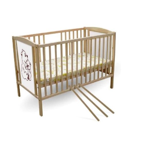 Bajka emelhető magasságú fenyő kiságy 60x120cm - Mika Maci