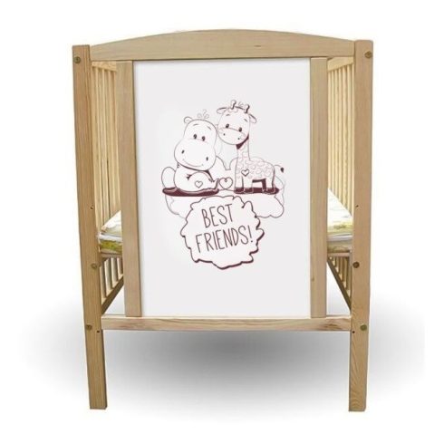 Bajka emelhető magasságú fenyő kiságy 60x120cm - Best Friend's