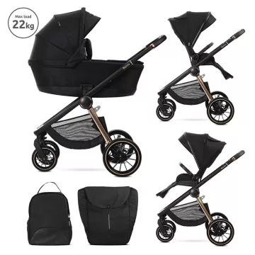 Lorelli Bianca multifunkciós babakocsi + adapter - Black