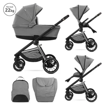 Lorelli Bianca multifunkciós babakocsi + adapter - Grey