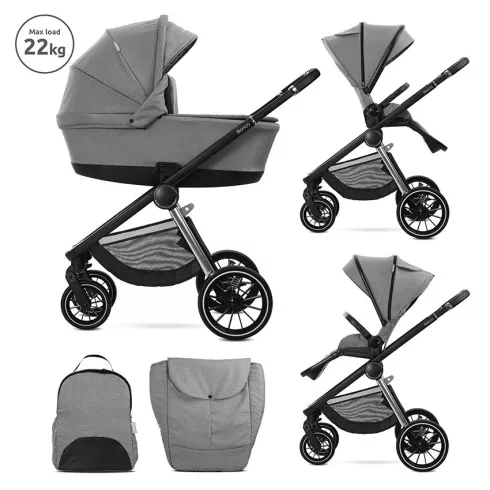 Lorelli Bianca multifunkciós babakocsi + adapter - Grey