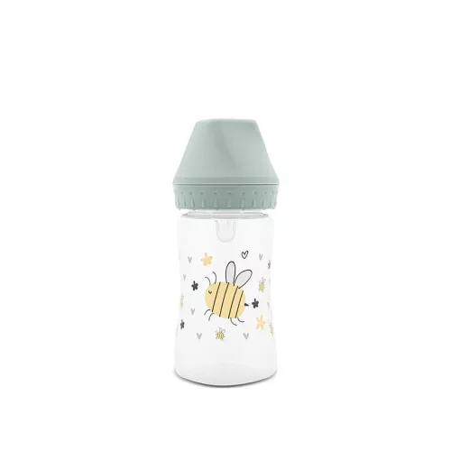 Lorelli My Friend széles nyakú cumisüveg 250ml - Iceberg Green