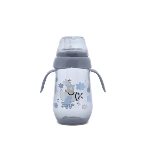 Lorelli My Friend széles nyakú cumisüveg fogantyúval 260ml - Cameo Blue