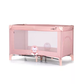 Chipolino Capri fix utazóágy - Cat Pink