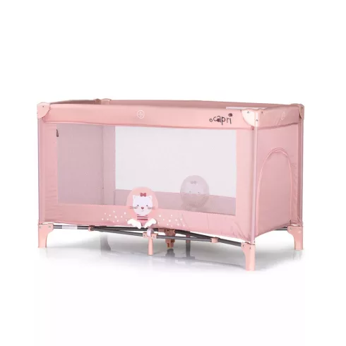 Chipolino Capri fix utazóágy - Cat Pink