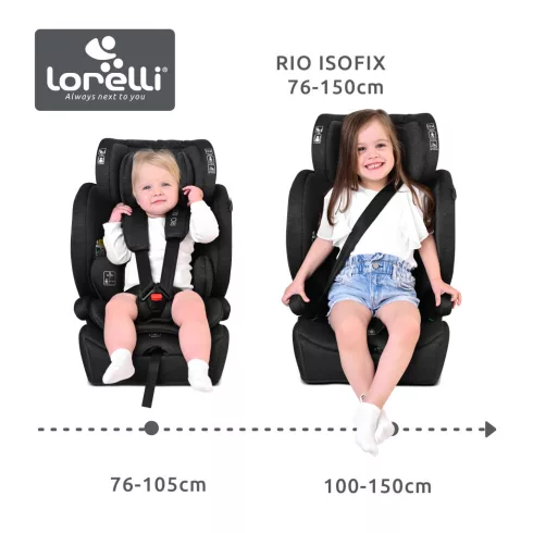 Lorelli Rio isofix autósülés i-Size 76 -150cm - Grey