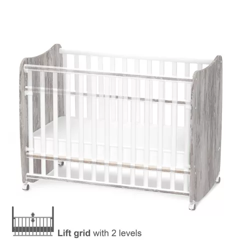Lorelli Stars ringatható kiságy 60x120 - White / Artwood