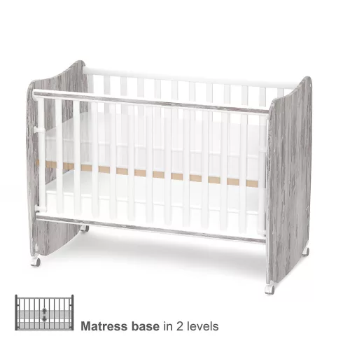Lorelli Stars ringatható kiságy 60x120 - White / Artwood