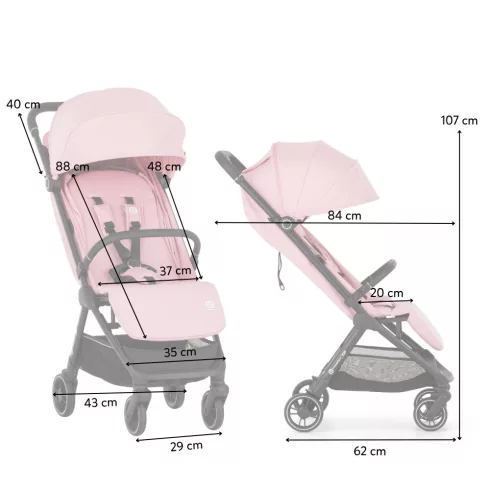 PETITE&MARS Sport babakocsi Zip - Silky Rose