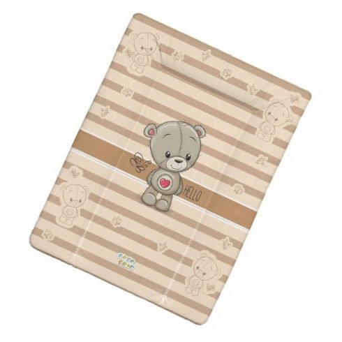 Babastar Puha softy pelenkázólap 50x70cm - Hello Maci szivecskével - Drapp