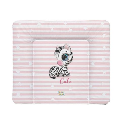 Babastar Puha Softy pelenkázólap 72x75cm - Cute Zebra - Rózsaszín