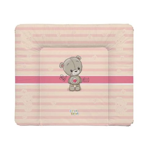 Babastar Puha Softy pelenkázólap 72x75cm - Hello Maci szívecskével - Rózsaszín