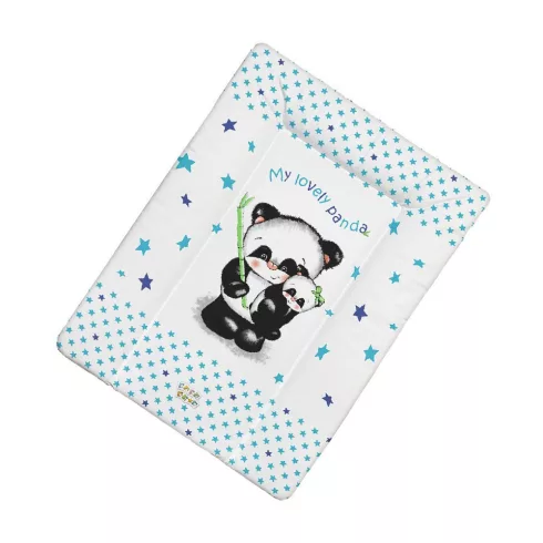 Babastar Puha softy pelenkázólap 50x70cm - Kék Panda mama kicsinyével