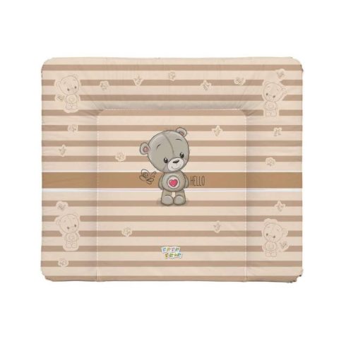 Babastar Puha Softy pelenkázólap 72x75cm - Hello Maci szívecskével - Drapp