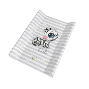   Babastar Puha 2 ékes pelenkázólap 50x70cm - Cute Zebra - Szürke