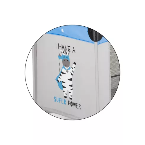 PETITE&MARS Utazóágy Koot - Zebra Super Power