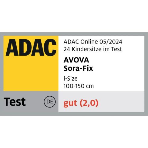 Avova Sora-Fix i-Size biztonsági gyerekülés 100-150cm - Sky Grey