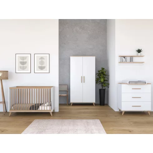 Faktum Flip 120-as babaágy - White&Oak