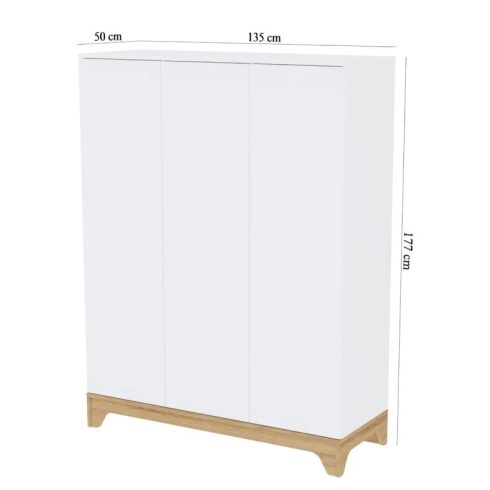 Faktum Lumina White 3 osztású szekrény