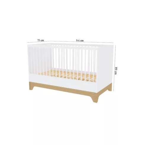 Faktum Lumina White átalakítható babaágy 70x140 cm